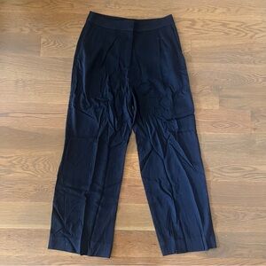 & Other Stories Wide Leg Navy Blue Trousers